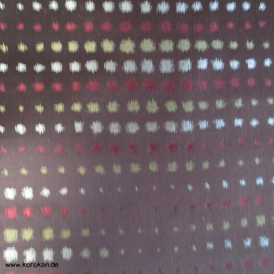 an und abschwellende Lurex / Urushi Karopunkte Kimono Seide