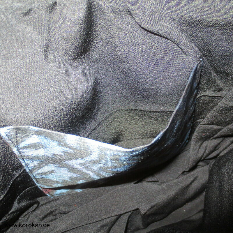 japanische Upcycling Tasche aus Kimono Obi Brokat, gefüttert mit Seide
