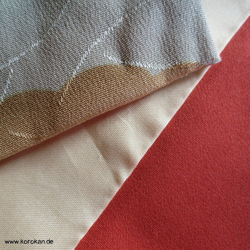 japanische Heian Häuser Szenen Komon Kimono Seidendamast