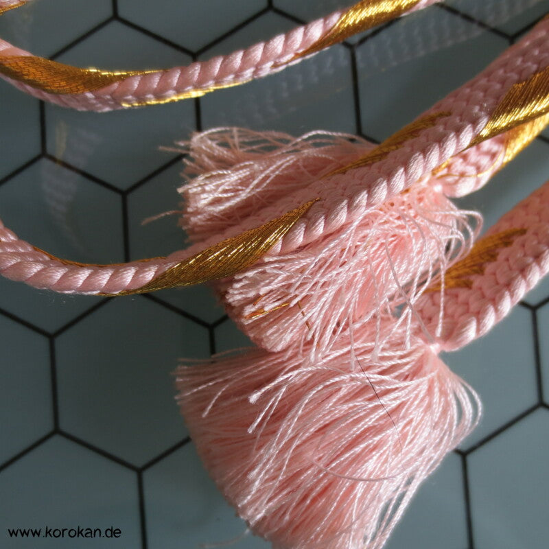 sakura Gold - diagonal Vintage Obijime, Seide / Lurex