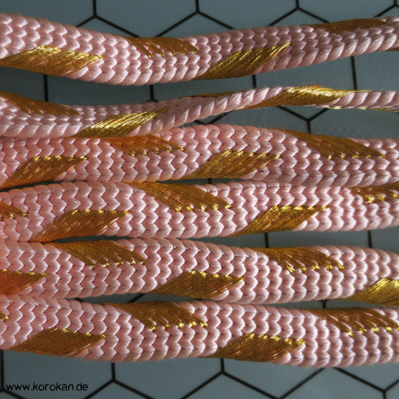 sakura Gold - diagonal Vintage Obijime, Seide / Lurex
