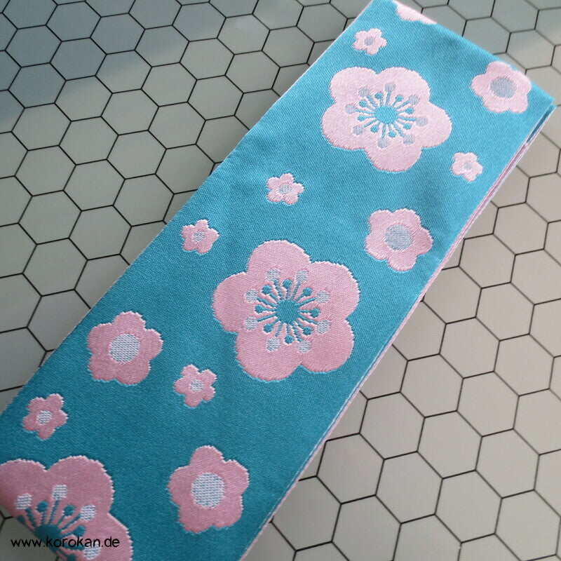 Datejime Kimono Bindeband - Seidenjacquard wechselseitig gewebt