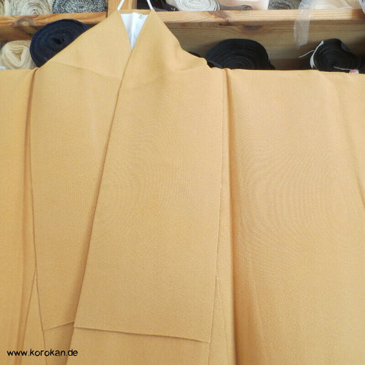 blass senf Chirimen Crepe Seiden Iromuji