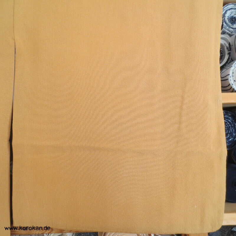 blass senf Chirimen Crepe Seiden Iromuji