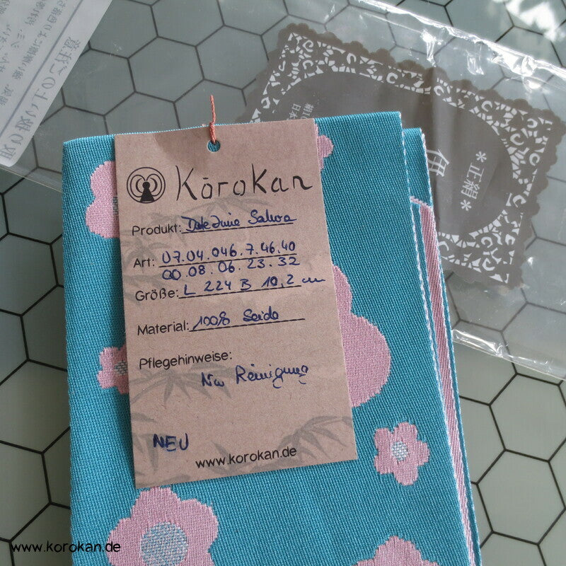Datejime Kimono Bindeband - Seidenjacquard wechselseitig gewebt