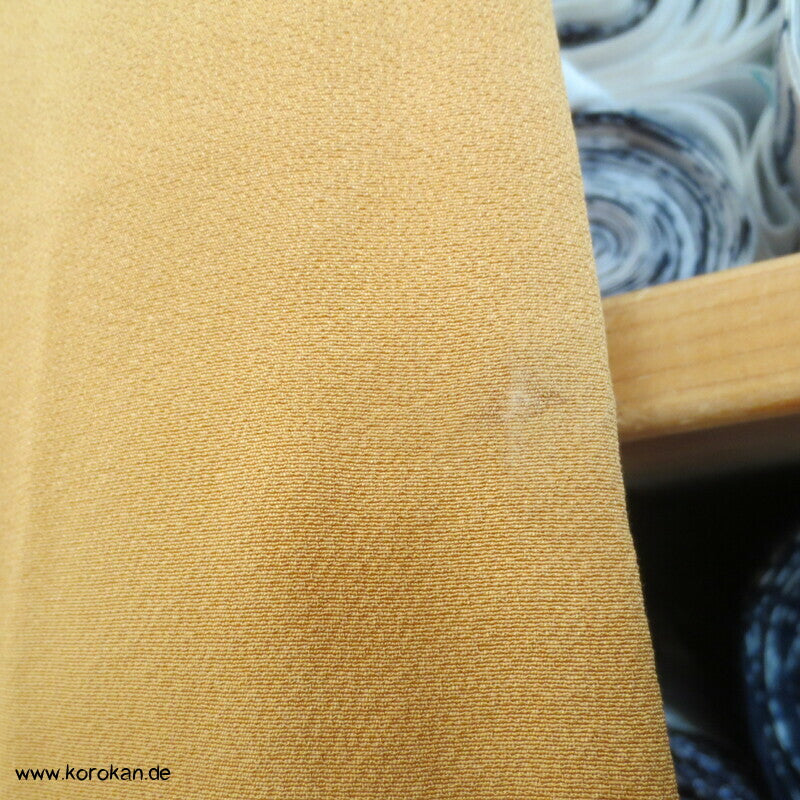 blass senf Chirimen Crepe Seiden Iromuji