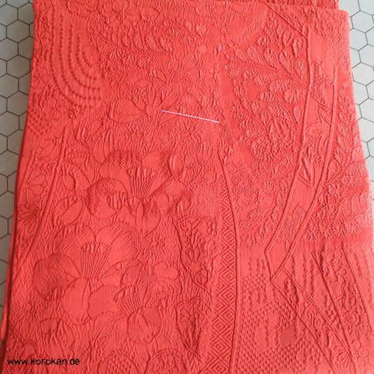 Blumen Matelassé Nagoya Obi, persimmon