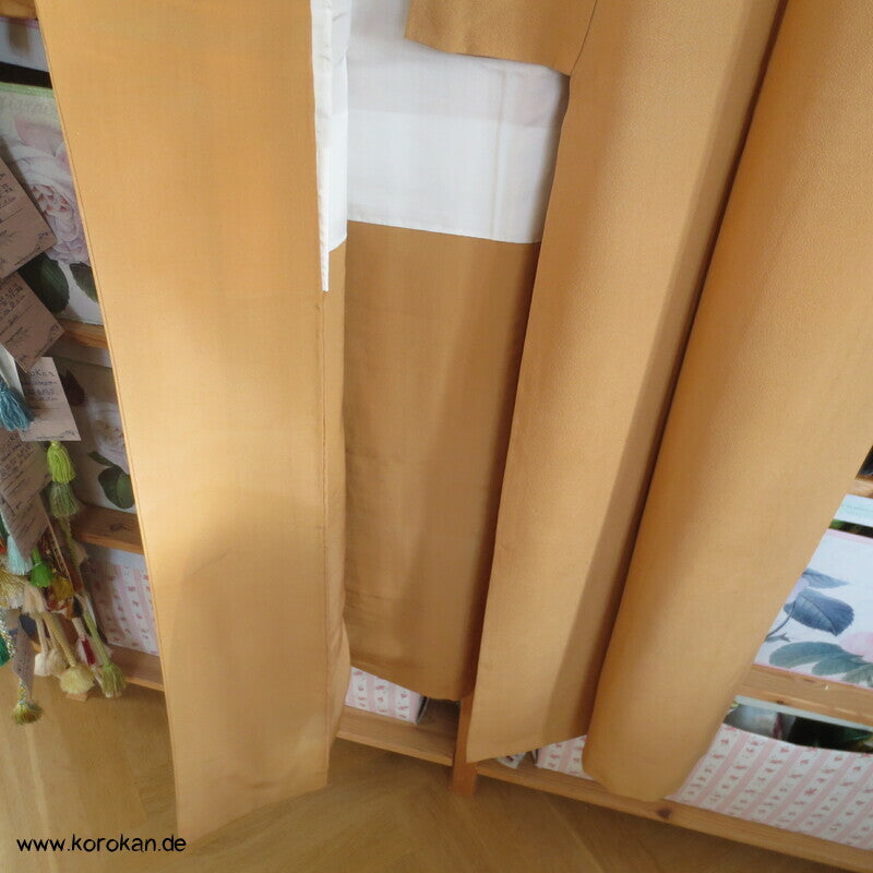 blass senf Chirimen Crepe Seiden Iromuji