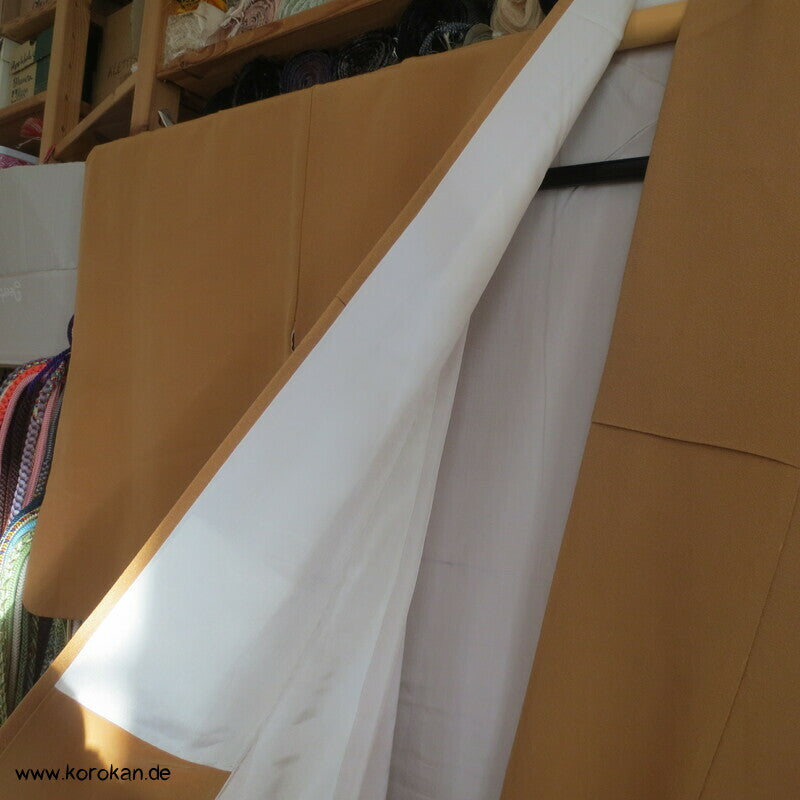 blass senf Chirimen Crepe Seiden Iromuji