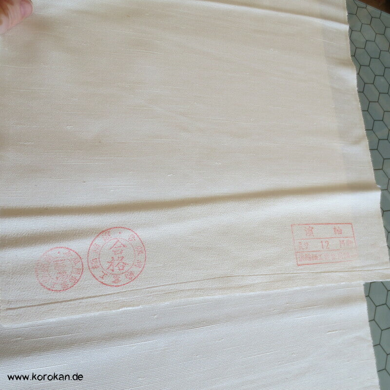 Stoffballen japanische natur Tsumugi Crepe Seide