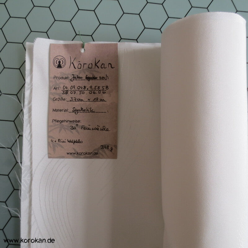 Wellen, Bambus, Ahorn weißer Juban / Futter Polyester Damast