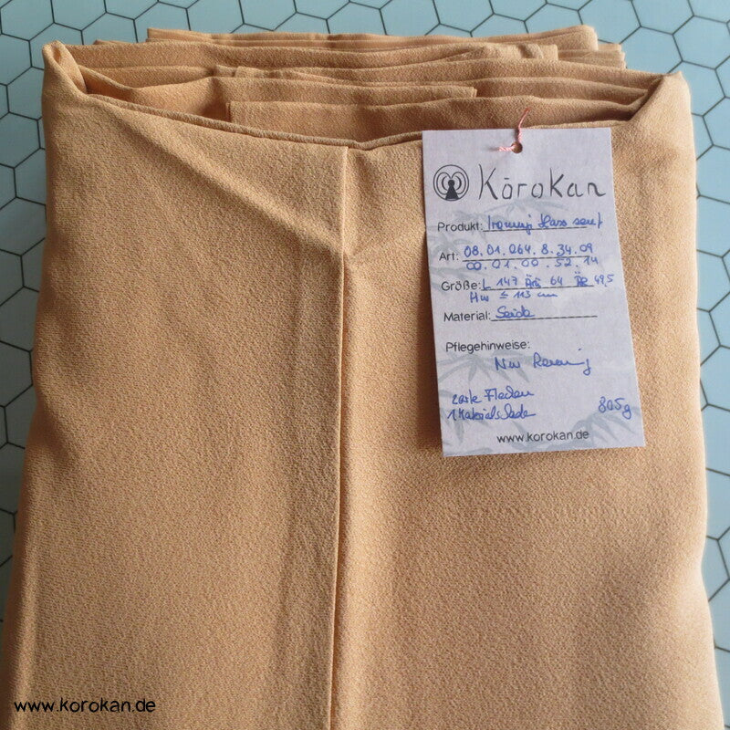 blass senf Chirimen Crepe Seiden Iromuji