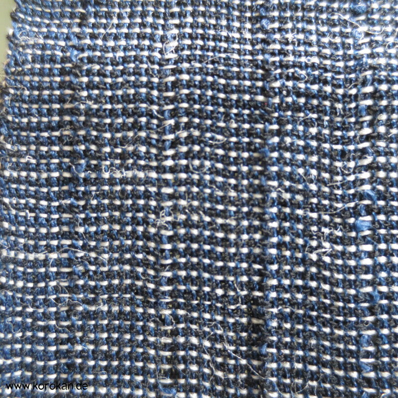 jeansblaue Zweige - leicht transparent, Kimono Tanmono