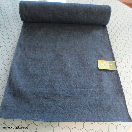 blau melierter Woll Crepe Georgette Kimono Tanmono Stoffrolle