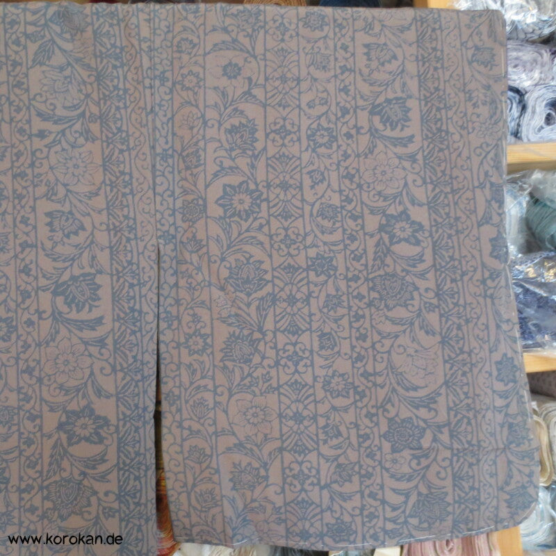 Arabesken Streifen, taupe - blaugrau Komon Kimono