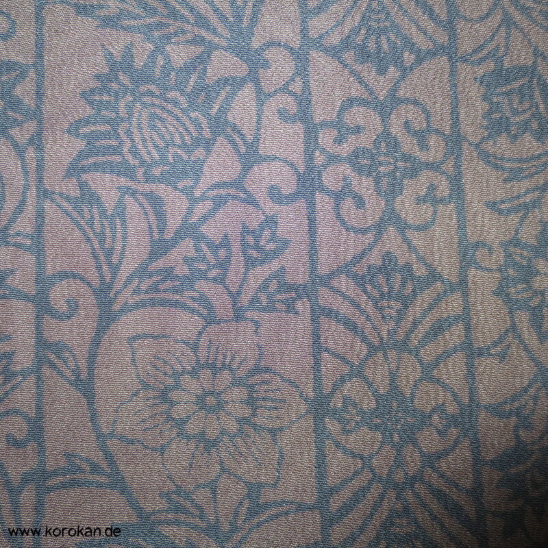 Arabesken Streifen, taupe - blaugrau Komon Kimono