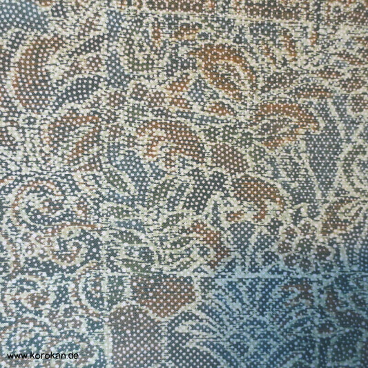 grünliches Patchwork Edo Komon Kimono Seide