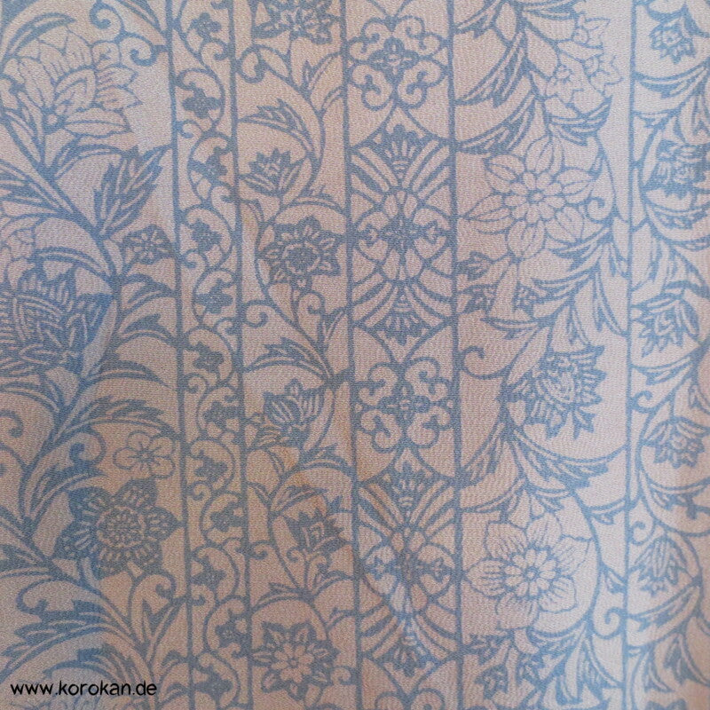 Arabesken Streifen, taupe - blaugrau Komon Kimono