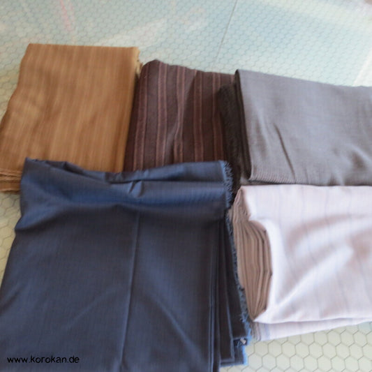 gestreifte Wolle / Seide für Hakama Anfertigung