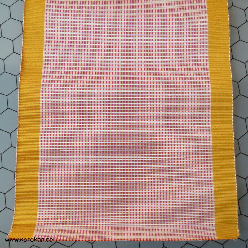 beige, gelb, rot doppelseitiger Obi Rips