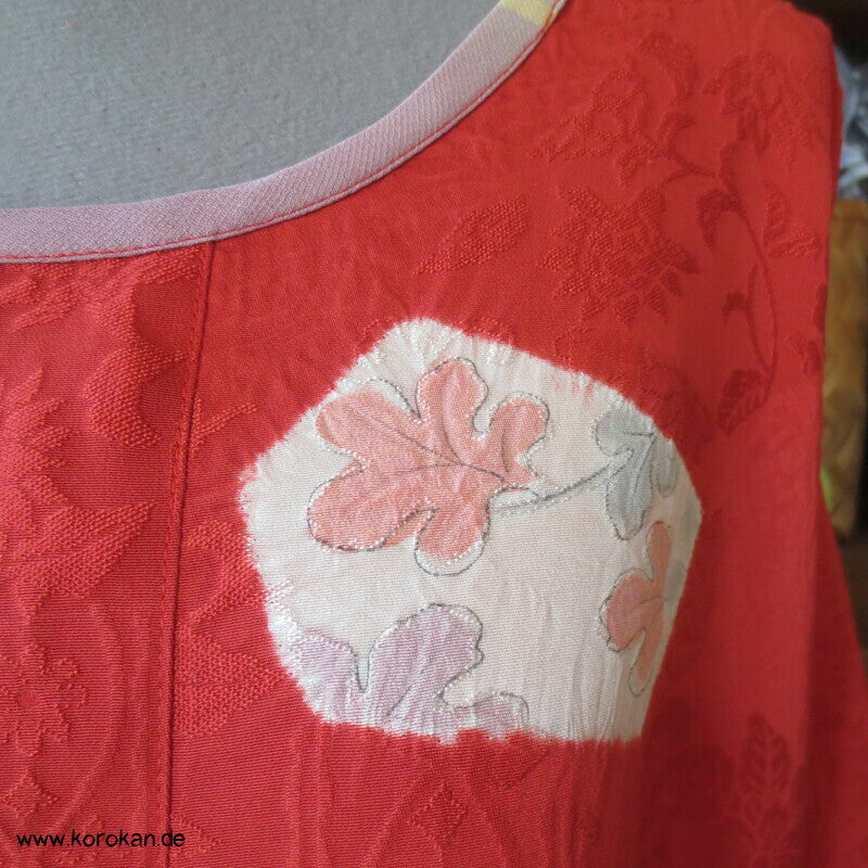 loses Blusen Shirt aus Seiden Jacquard mit Shibori Kiribame Mustern