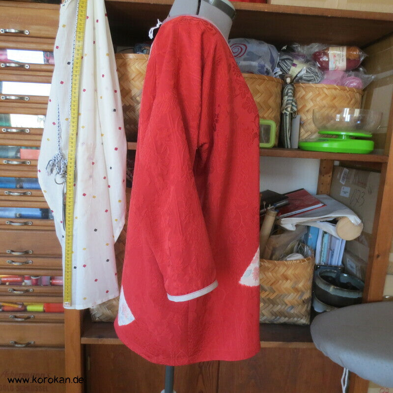 loses Blusen Shirt aus Seiden Jacquard mit Shibori Kiribame Mustern
