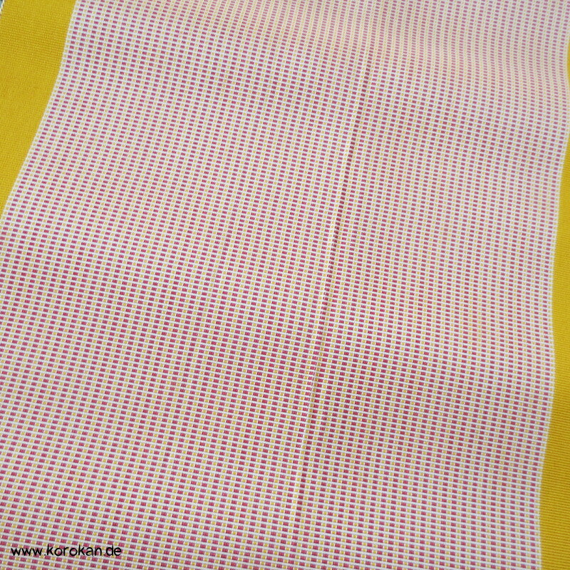 beige, gelb, rot doppelseitiger Obi Rips