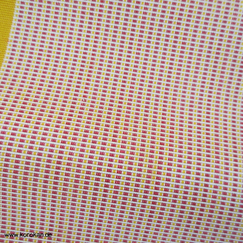 beige, gelb, rot doppelseitiger Obi Rips