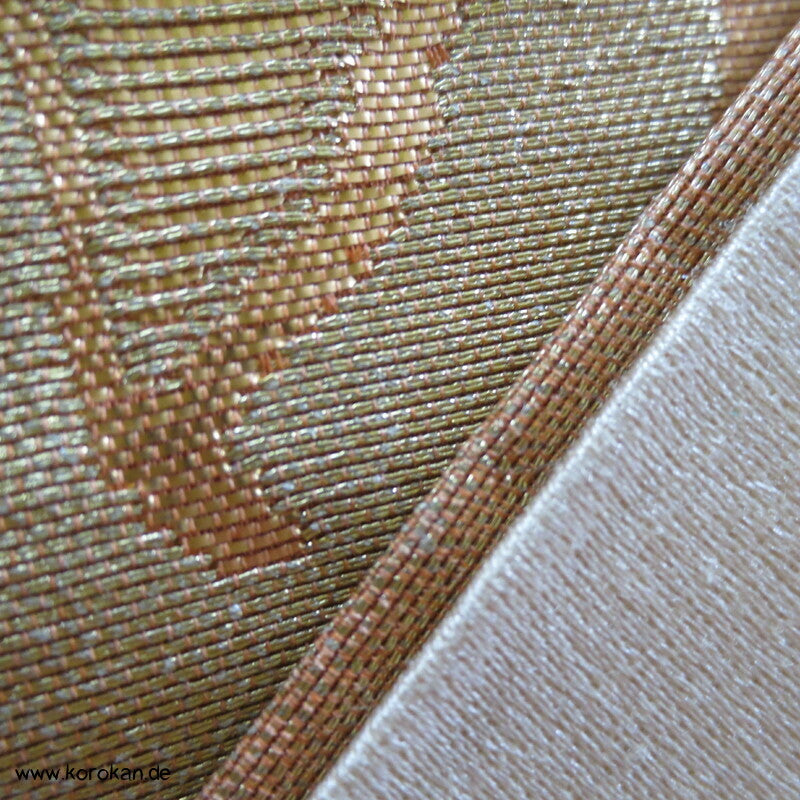 Phönixe in Tatewaku Seidenbrokat Fukuro Obi, rotgolden