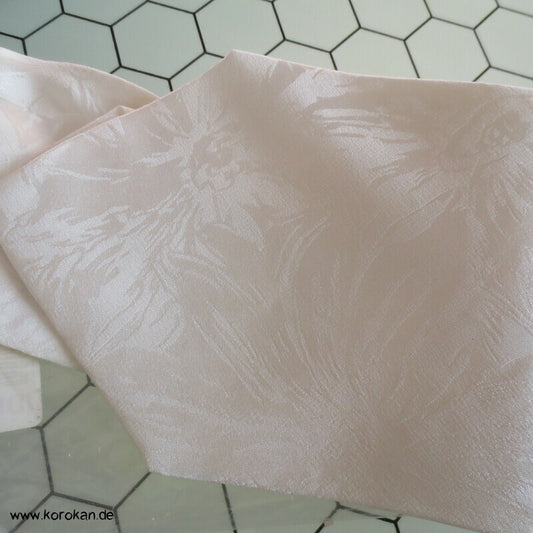 Krawatte Seide natur Damast gewebte Blüten - neu