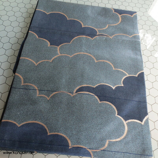 Nagoya Obi "every cloud has a silver lining" Seidenbrokat Kimonogürtel