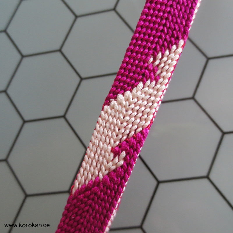 pink mit weißem Abschnitten Obijime, neu