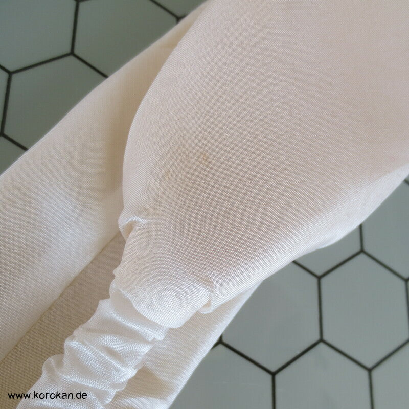 Haarband, Haar Reif, Seide natur, gepolstert