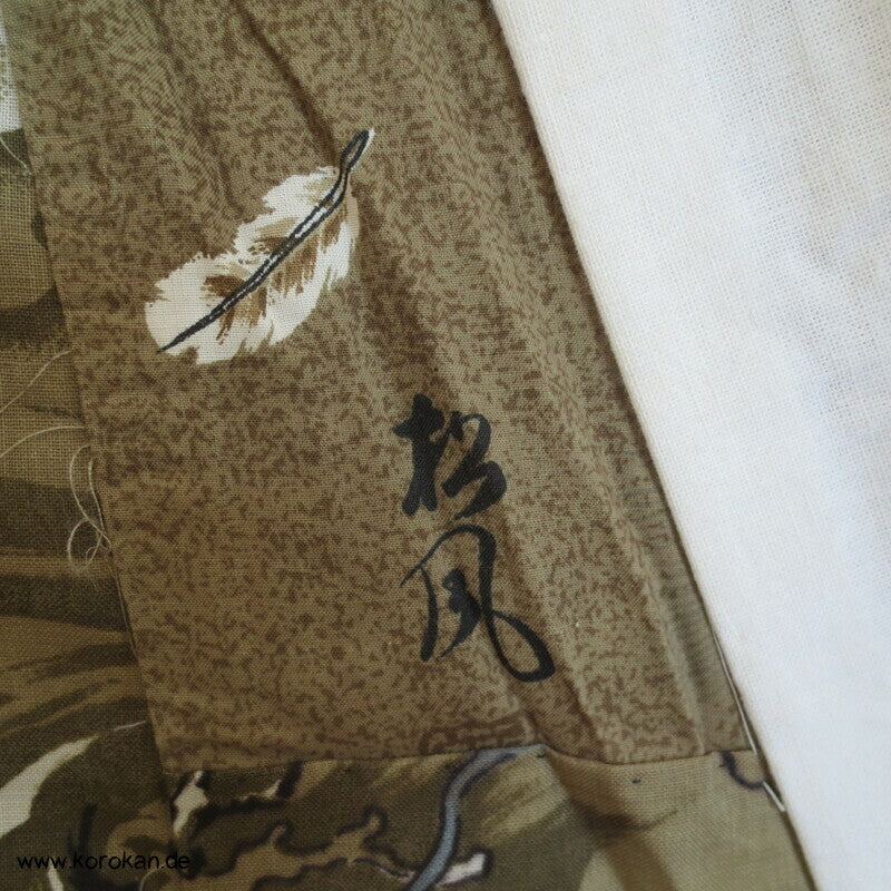 Tiger und Drache Juban Unterkimono, Wollmuslin