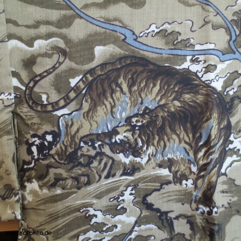 Tiger und Drache Juban Unterkimono, Wollmuslin