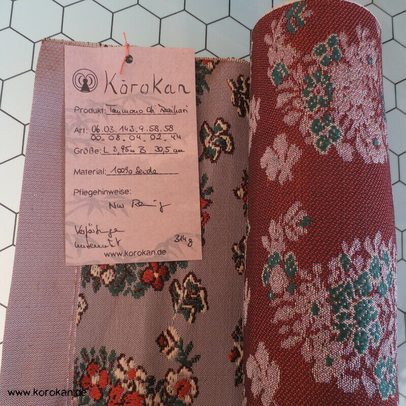 Blüten Obi Seidenjacquard für Kimonogürtel