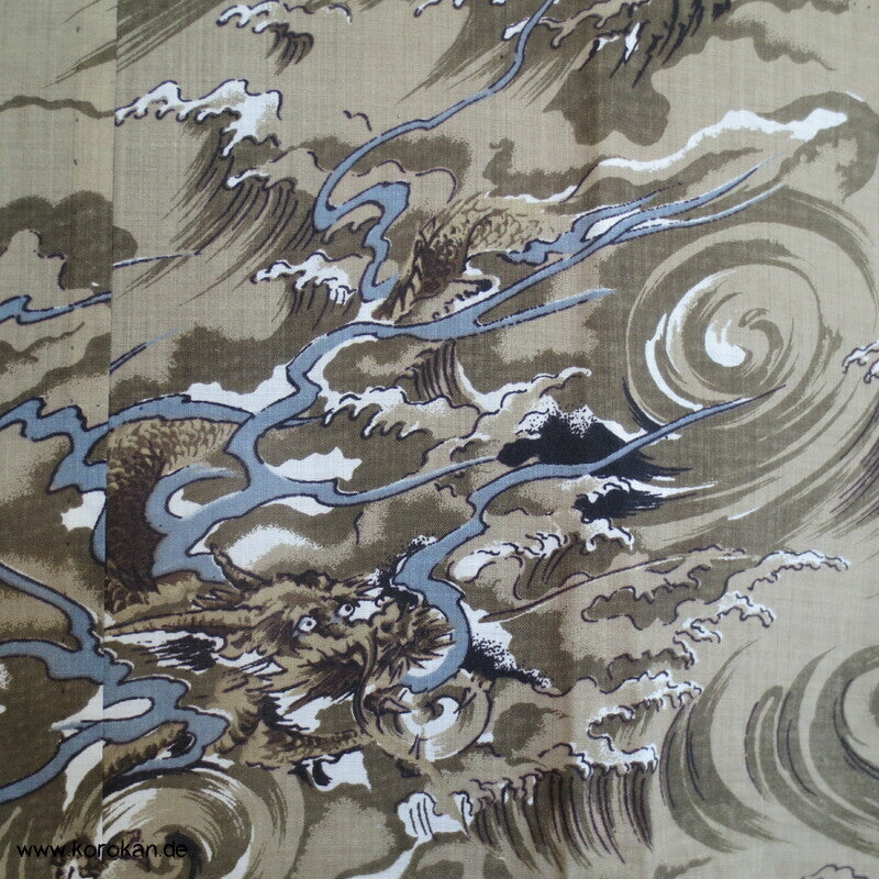 Tiger und Drache Juban Unterkimono, Wollmuslin