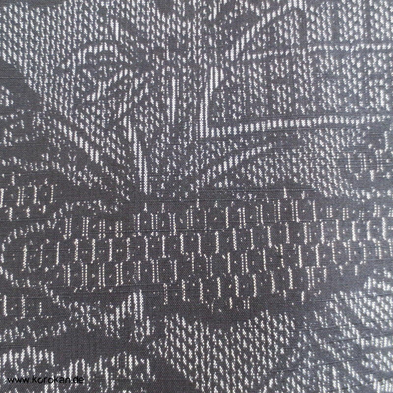 Kasuri Tsumugi Gartenmotive Hitoe - ungefütterter - Kimono