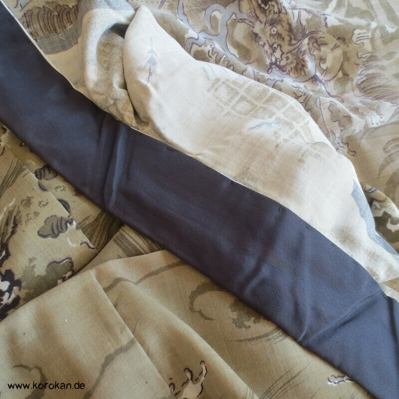 Tiger und Drache Juban Unterkimono, Wollmuslin