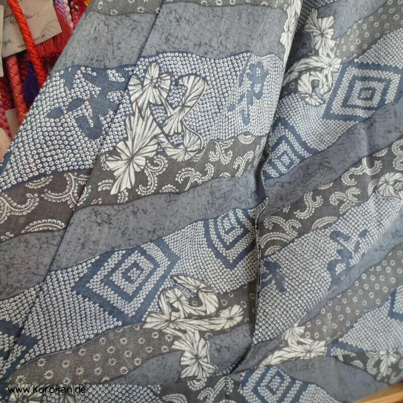 Wollmuslin, Diagonale Muster Juban Kimono