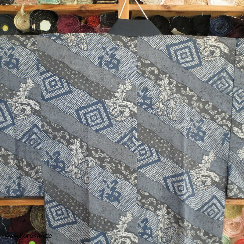 Wollmuslin, Diagonale Muster Juban Kimono