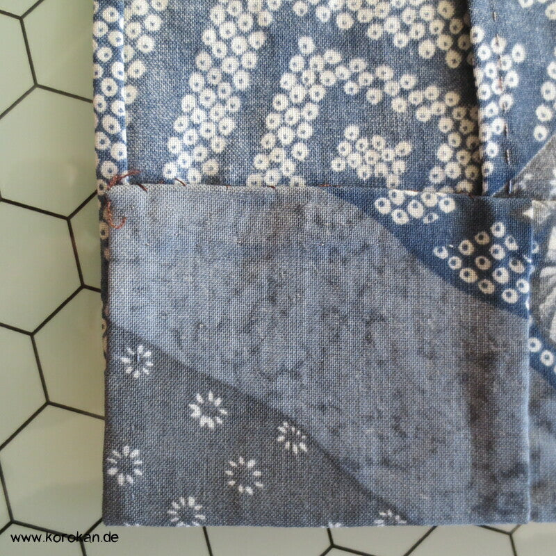 Wollmuslin, Diagonale Muster Juban Kimono