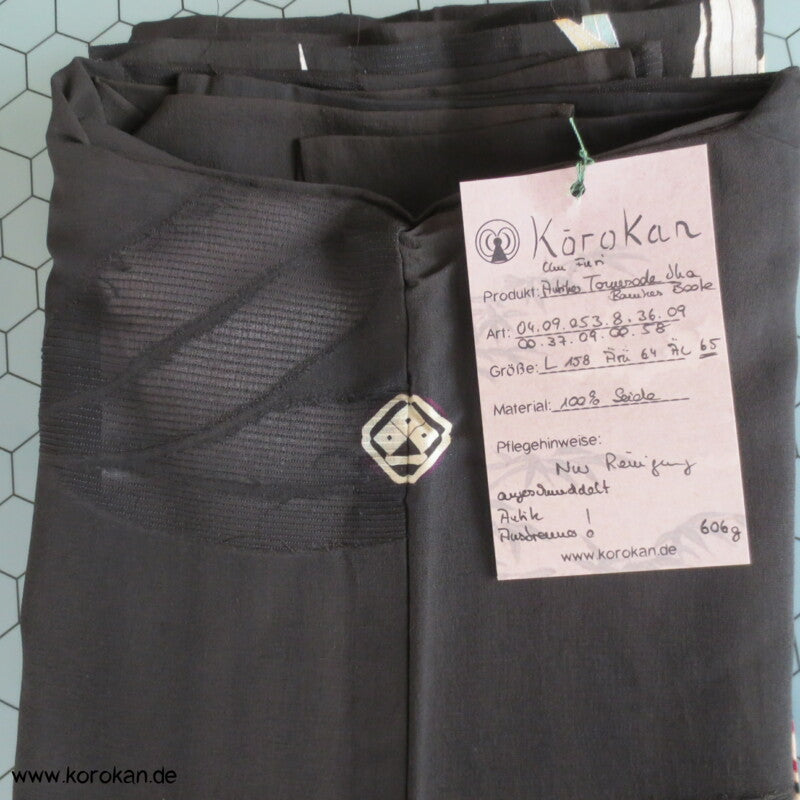 Boote im Bambus antiker Tomesode Kimono Rho Seide