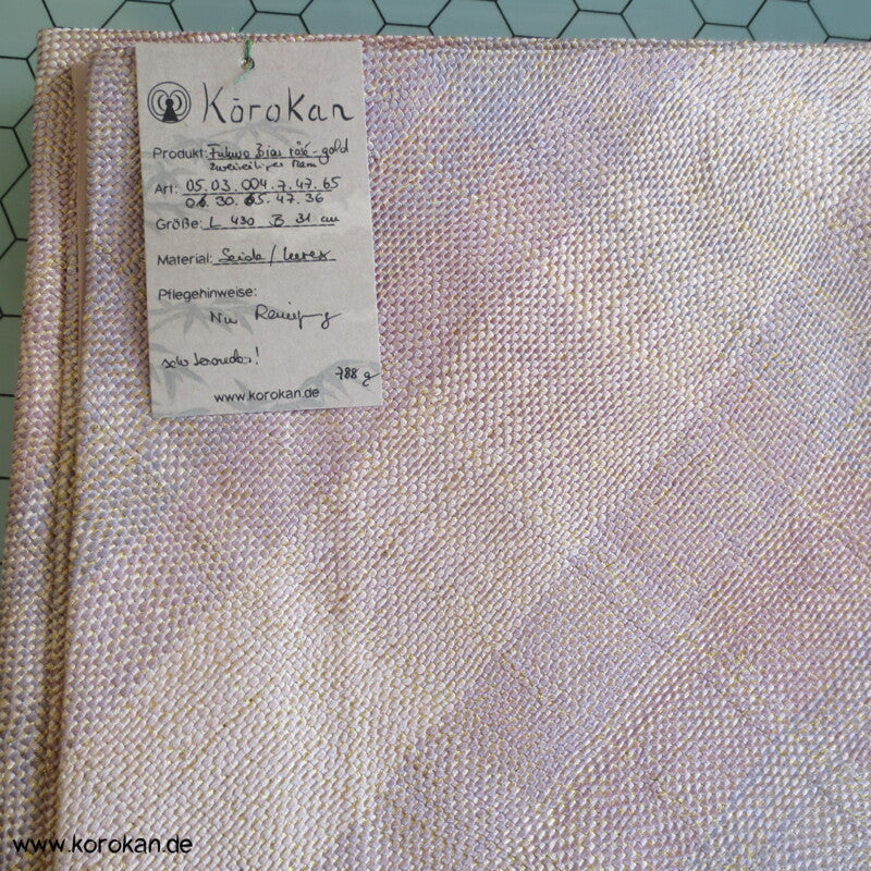 diagonale Verknüpfung Fukuro Obi - rosa - gold