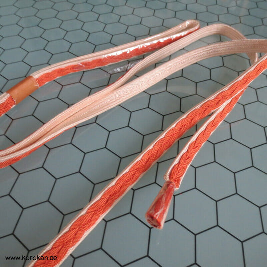 zimtfarbener Zopf Obijime, Seide, neu