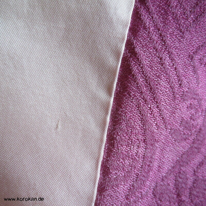 Haori Kimono Jacke Seidendamast rosa Wolken, antik