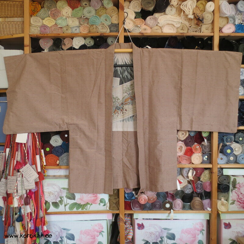 helle Fushi Tsumugi Haori Männer Kimono Jacke, Fuji San Futter