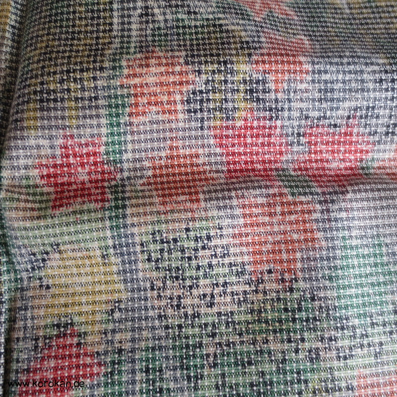 Bäume Kasuri Tsumugi Seiden Kimono