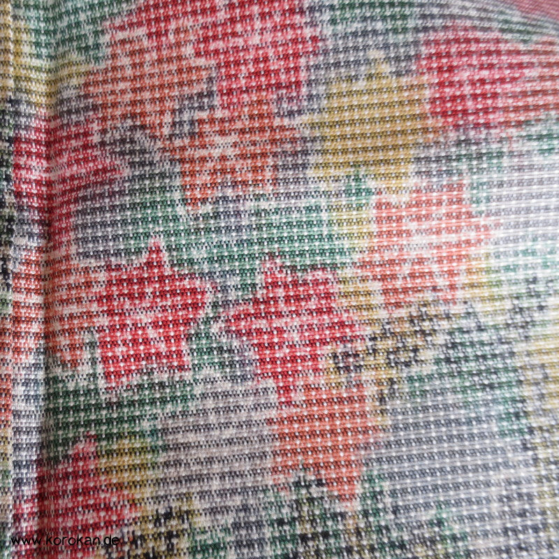 Bäume Kasuri Tsumugi Seiden Kimono