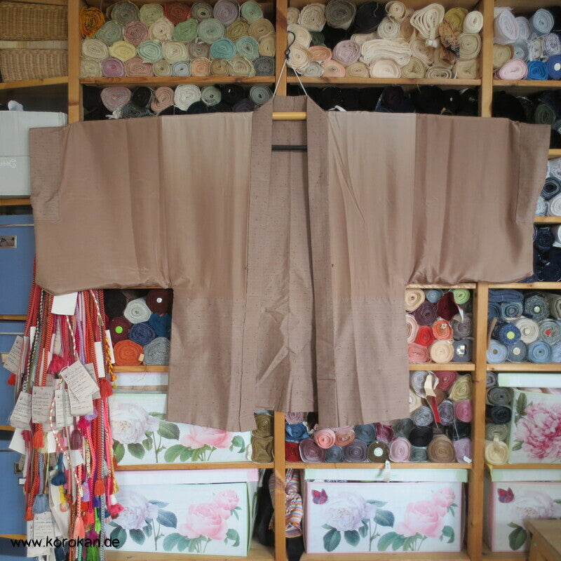helle Fushi Tsumugi Haori Männer Kimono Jacke, Fuji San Futter